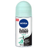 Nivea Black & White Invisible Fresh Deodorant Roll on 50ml NIVEA  