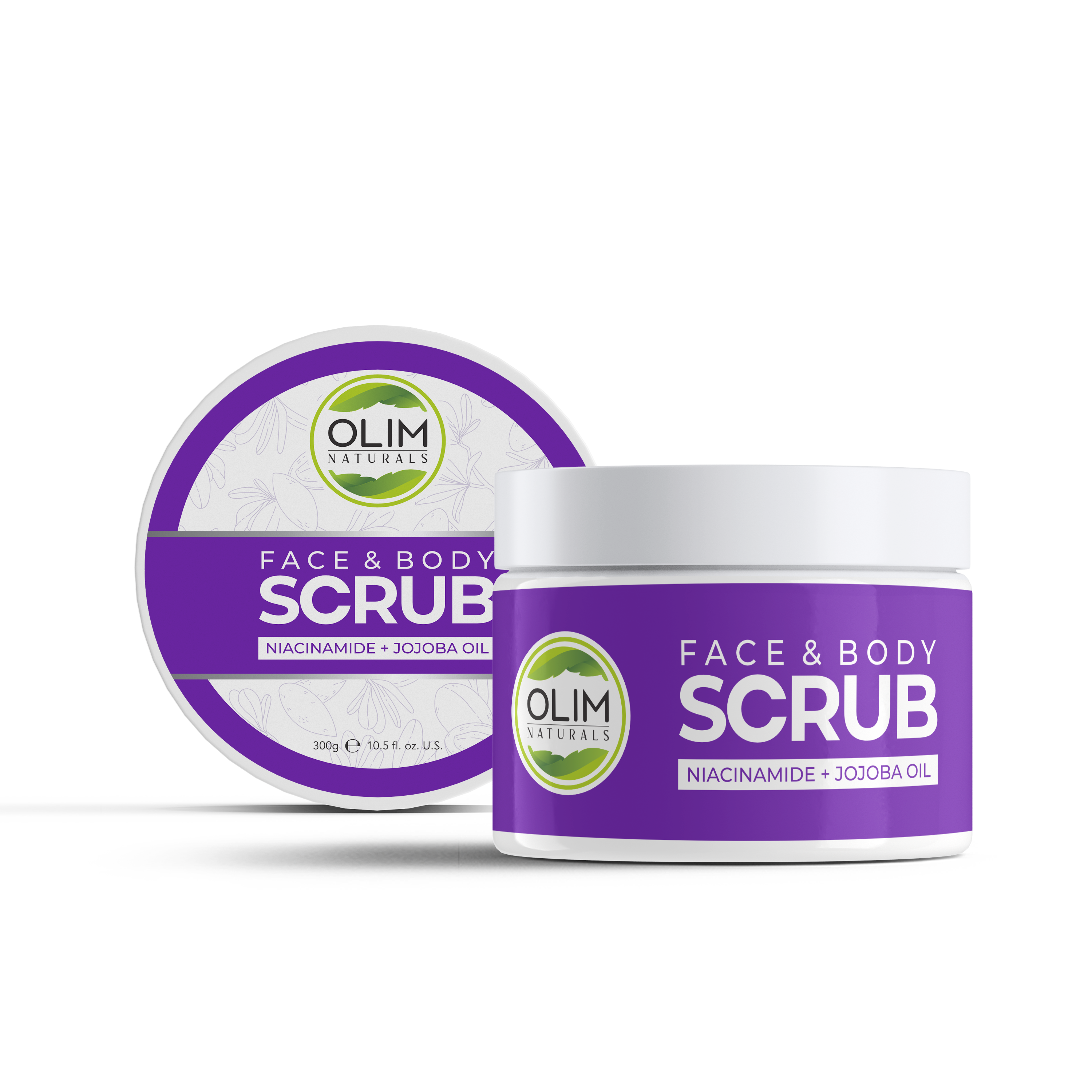 Face & Body Scrub | Olim Naturals Smoothing Exfoliating Scrub for Soft Skin